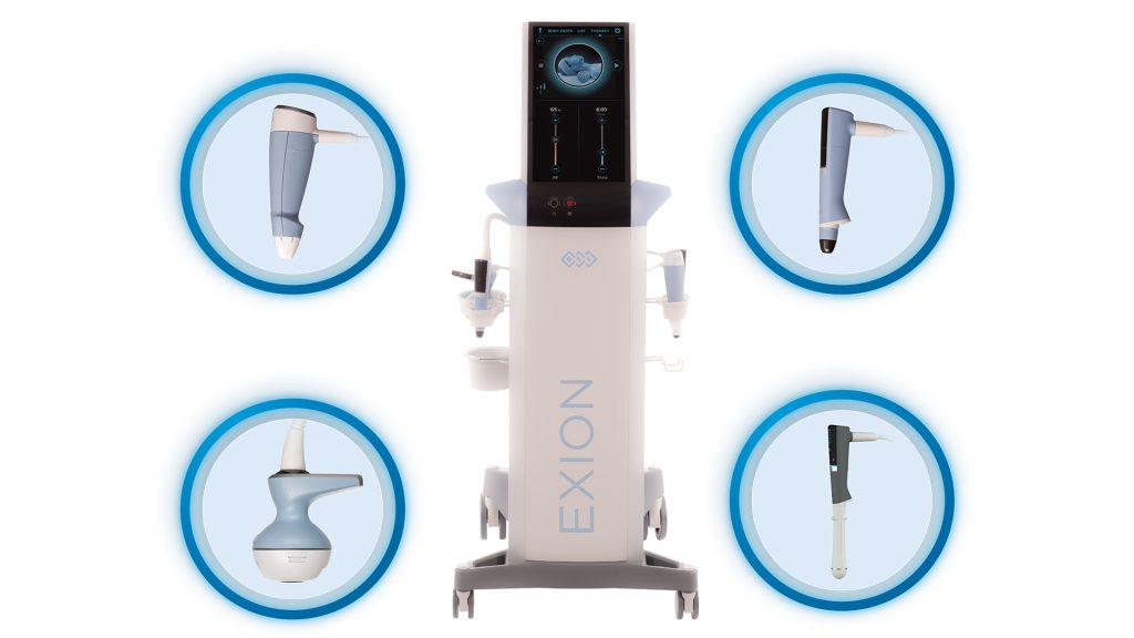 The Exion machine with all 4 attachments.